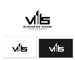 V S VS Initial building logo concept