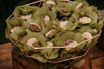 wedding dress cake bouquet ring 