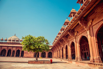 Obraz premium Architectural detail of Jama Masjid Mosque, Old Delhi, India.