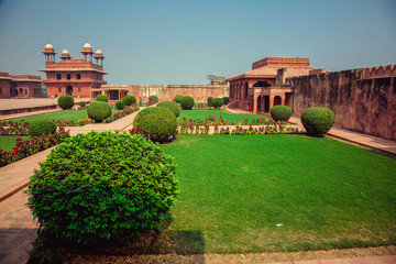 Panch Mahal at the Fatehpur Sikri, a city in the Agra District of Uttar Pradesh, India. 