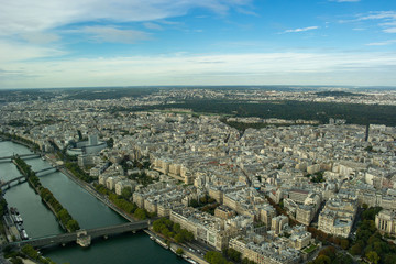 Aerial view of paris from eiffel tower
