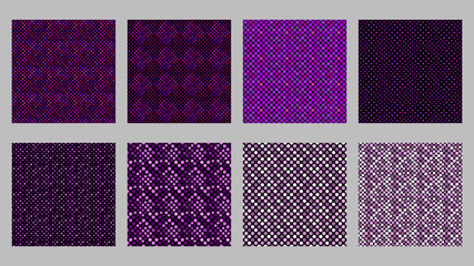 Geometrical seamless dot pattern background set - abstract vector design from dots