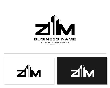 Z M ZM Initial building logo concept