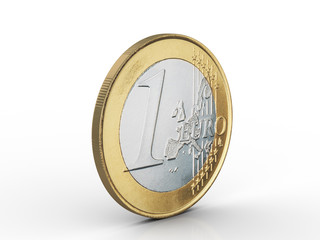 One euro coin - obrazy, fototapety, plakaty