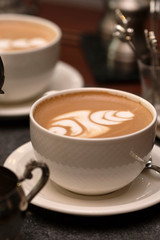 cup of coffee and beans