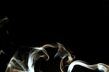 Smoke abstract on black background
