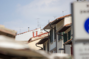 Red roofs and white houses