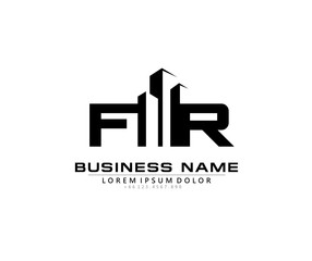 F R FR Initial building logo concept