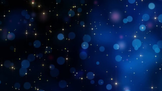 black abstract blue particles background bokeh