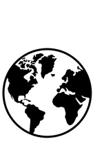 globe on a white background