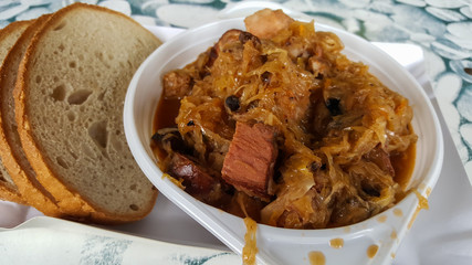Street food in Kazimierz - historic Jewish quarter in Krakow. Poland