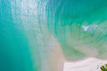 Tropical sea island white sand beach turquoise water