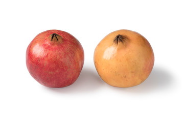  White and red whole pomegranate