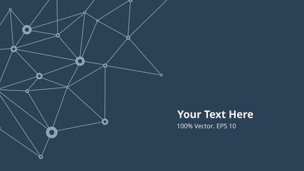 Futuristic crypto colorful blockchain illustration. Vector global creative social network. Abstract polygonal background with lines and dots. EPS 10