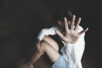 Stop sexual harassment and violence against women, rape and sexual abuse concept, The concept of...