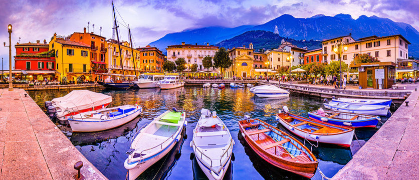 old town of malcesine at the lago di garda