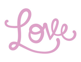 Fototapeta premium Isolated love text vector design