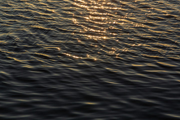 Abstract textures of blue water waves 