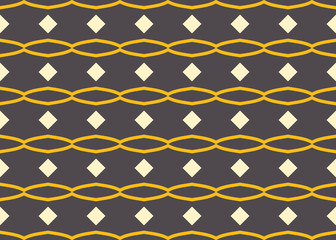 Seamless geometric pattern design illustration. Background texture. In black, yellow colors.