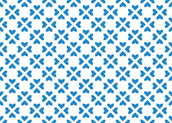 Seamless geometric pattern design illustration. Background texture. In blue, white colors.