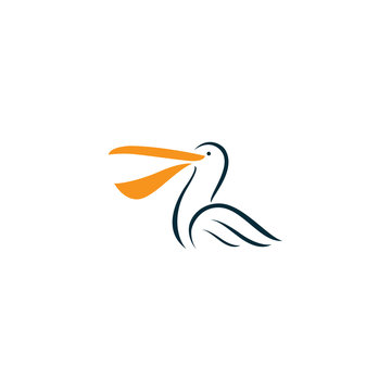 recommend clip art: Pelican Bird Logo Design Template Vector