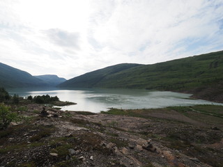 Svartisvatnet lake near Svartisen glacier in Norway