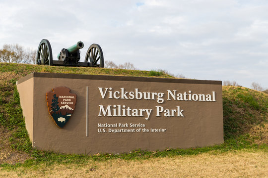 Vicksburg National Military Park Sign