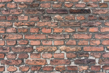 wall of orange bricks. For texture or background