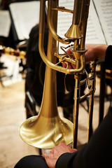 Playing the trombone in orchestra 