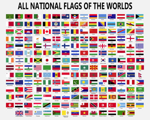 All national flags countries of the world. - obrazy, fototapety, plakaty