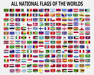 Fotobehang All national flags countries of the world. © Nataliia
