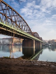 Fototapeta na wymiar Railway bridge in Prague