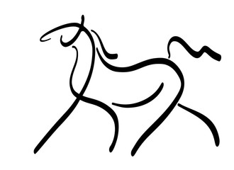 Stylized image of an arabian horse