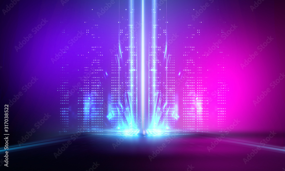 Canvas Prints ultraviolet abstract light. light element, light line. violet and pink gradient. modern background, 