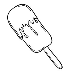  Ice cream for coloring book for adult and kids.