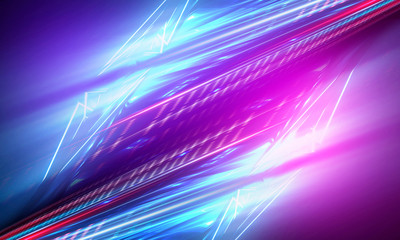 Ultraviolet abstract light. Light element, light line. Violet and pink gradient. Modern background, neon light. Empty stage, spotlights, neon. Abstract futuristic neon background.