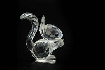 Figurine of a squirrel made of glass