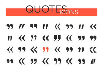Quotes collection - set of vector web elements