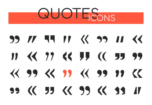Quotes collection - set of vector web elements