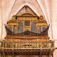 Organ of the Cistercian monastery church, Sta Maria of Huerta, Aragon, Spain