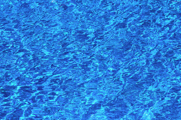 Abstract background of blue water surface in swimming pool