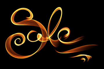 Sale handmade lettering, calligraphy made by fire or smoke, for prints, posters, web