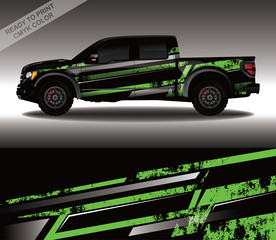 Car wrap decal design vector, custom livery race rally car vehicle sticker and tinting. © 21graphic