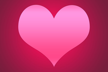 Fondo y corazón de color rosa para San Valentín.