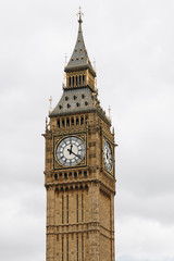 Fototapeta na wymiar Big Ben, London, UK. A view of the popular London landmark, the clock tower known as Big Ben.