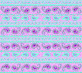 Seamless Oriental Stunning Trendy Color Pattern