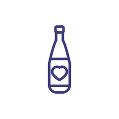 Isolated bottle with heart vector design