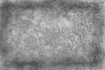 Fototapeta na wymiar old gray wall / abstract vintage gray background, texture old concrete, plaster crack