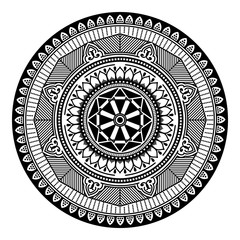 Ethnic Mandala Ornament. Arabic, Pakistan, Moroccan, Turkish, Indian, Spain motifs