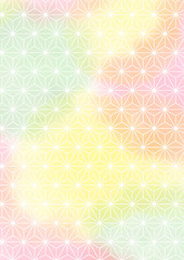 麻の葉文様　背景イラスト